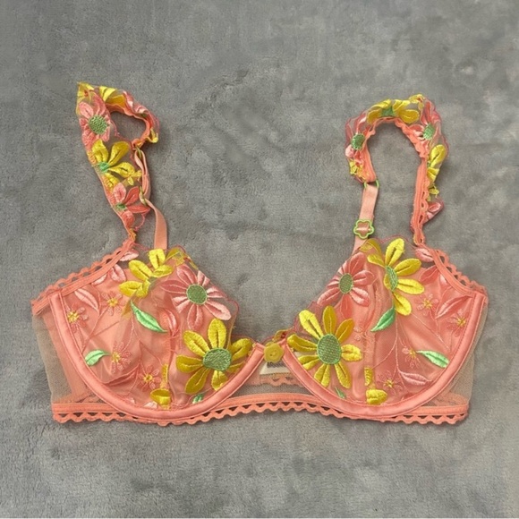 New! SET For love and lemons Daisy Jane Embroidery Bra and panty 24516 4053 - Picture 6 of 16